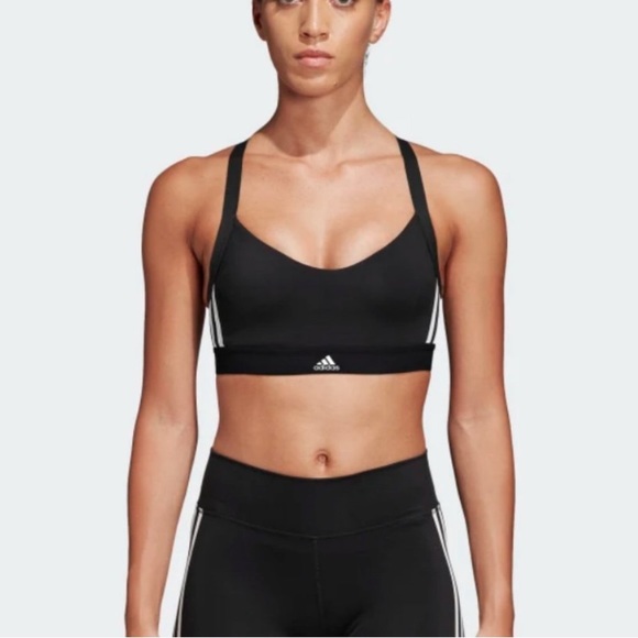 adidas Other - Adidas All Me 3-Stripes Sports Bra - Black/White